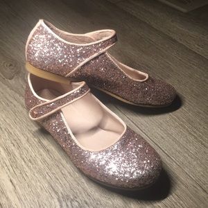 Jacadi round-toe Mary Jane flats with glitter